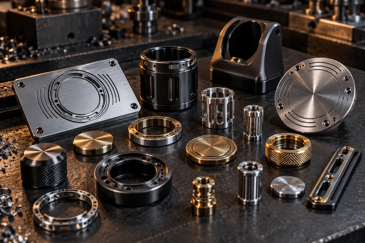 CNC machined metal components for original collectibles and display projects