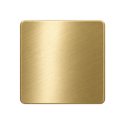 Brushed machined brass surface